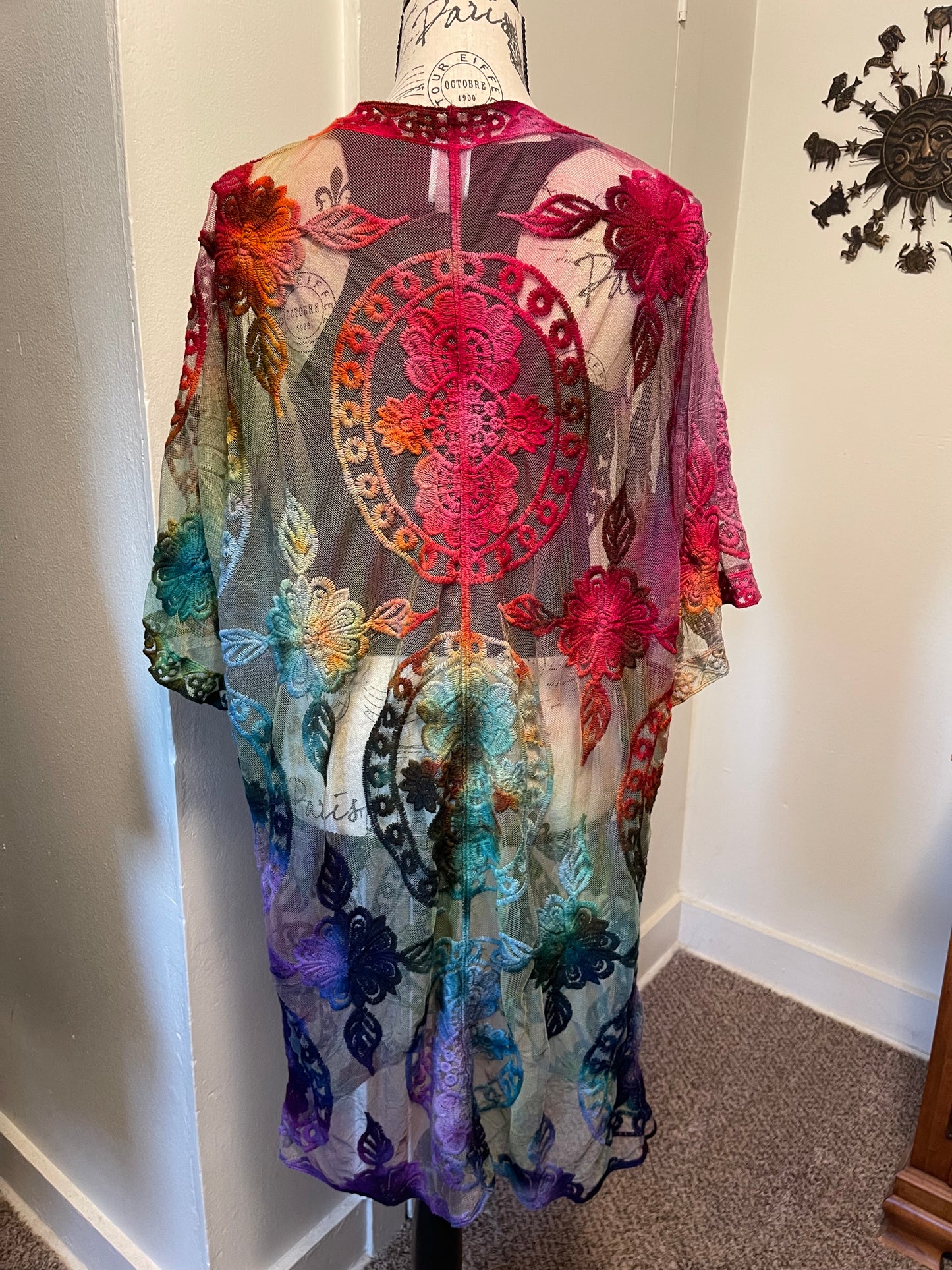 LG/XL Rainbow Lace Kimono