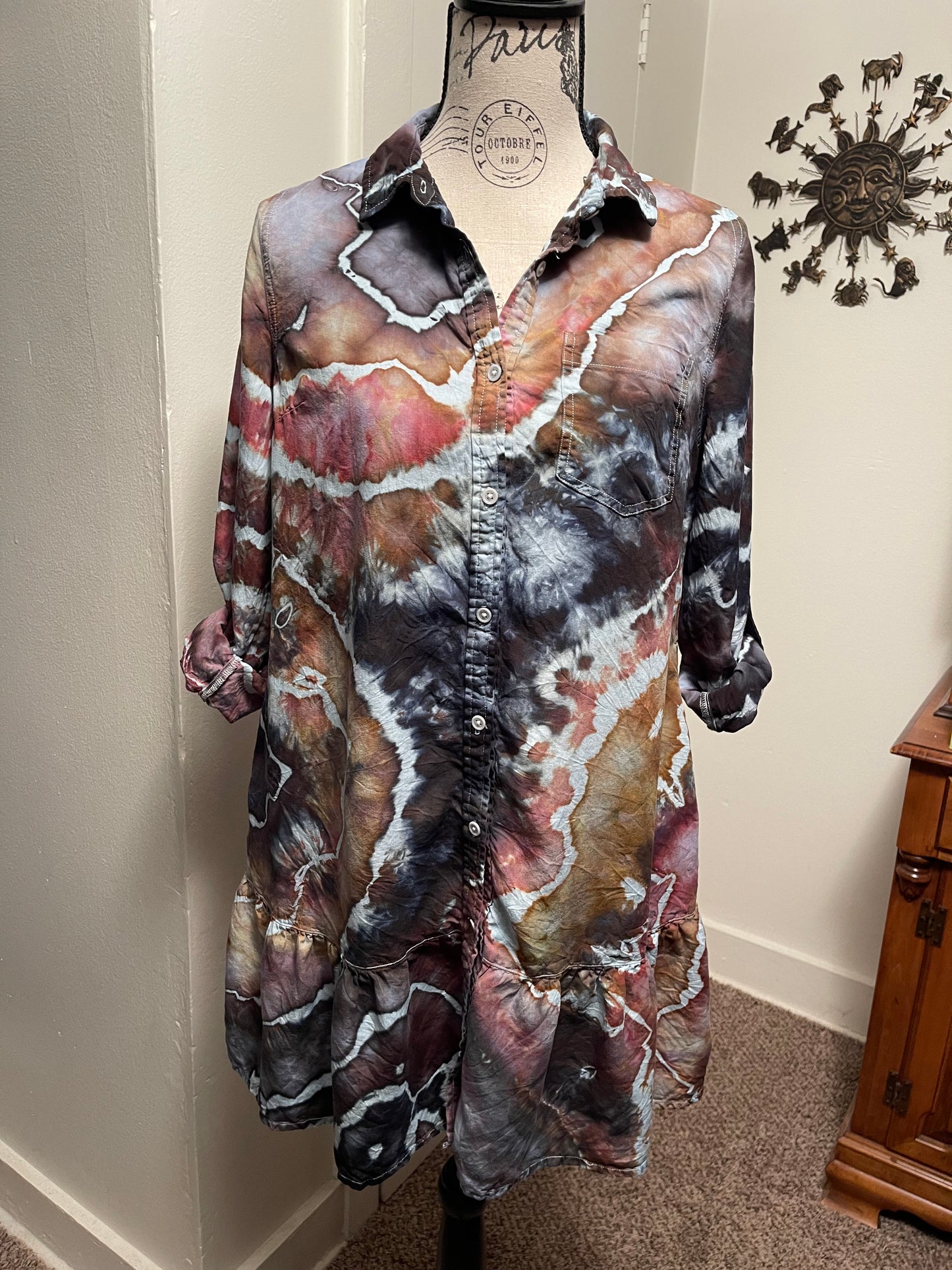 Mini Long Sleeve Shirt Dress