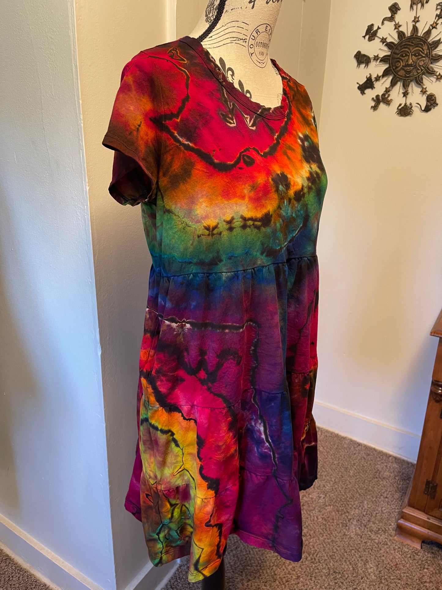 Medium Reversed Rainbow Babydoll Dress