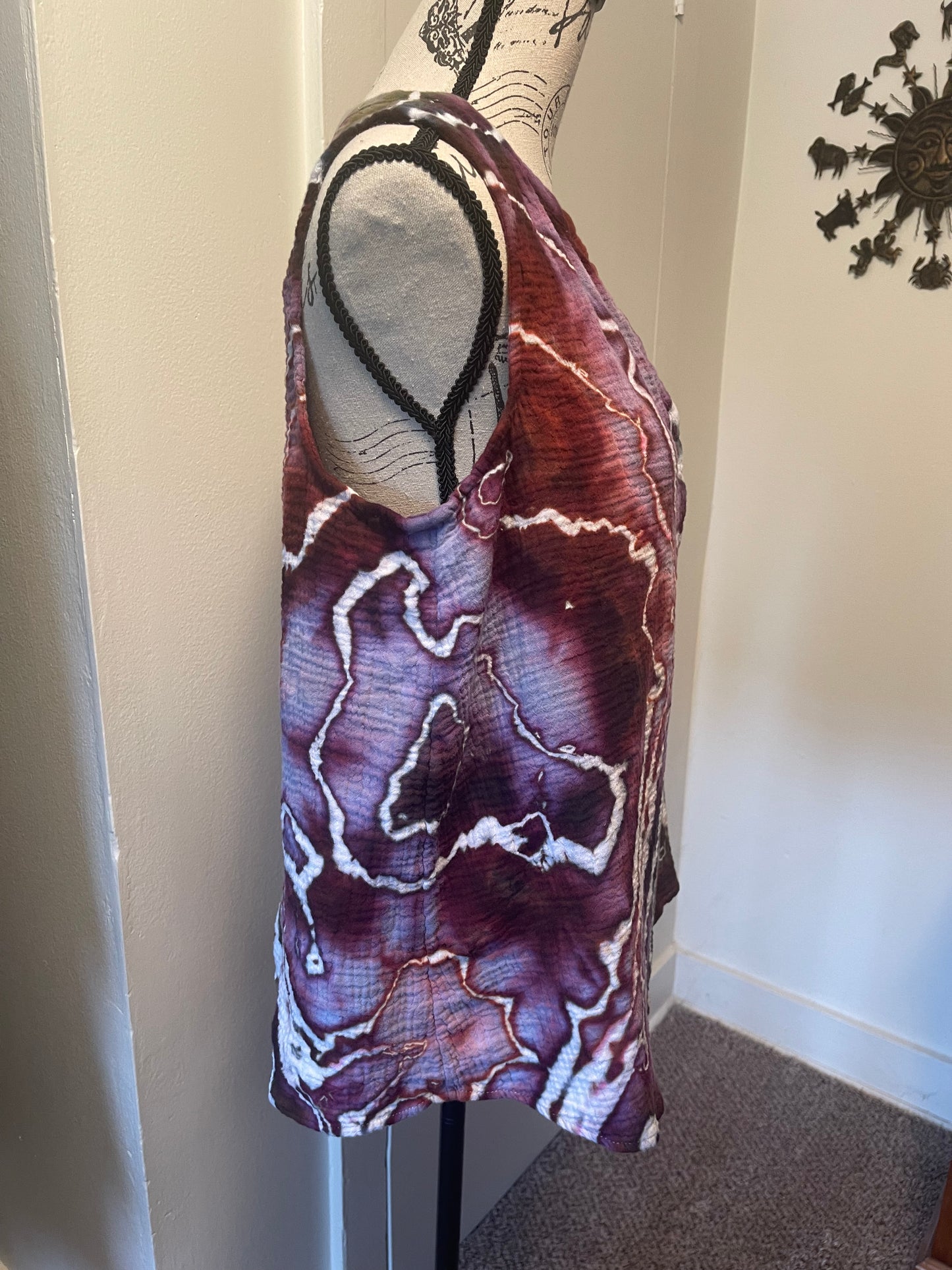 Large Earthy Rainbow Sleeveless Top