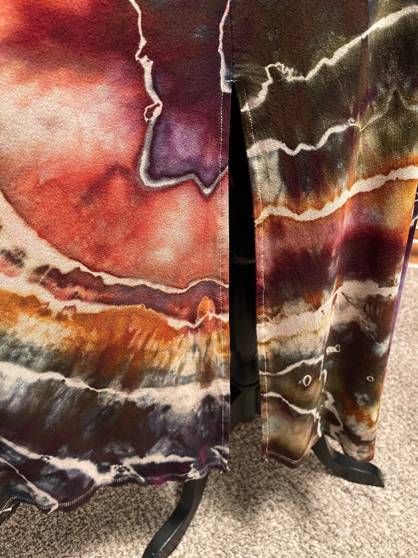 Large Earthy Rainbow Geode Midi Dress