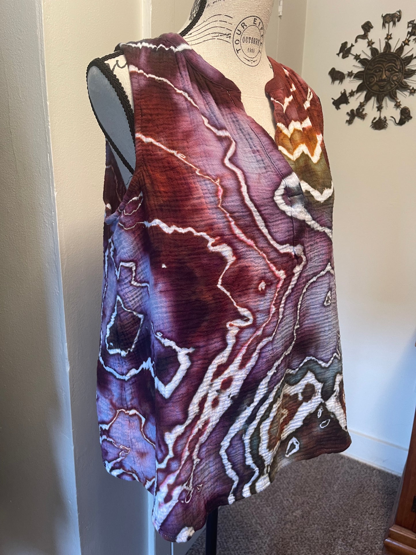 Large Earthy Rainbow Sleeveless Top