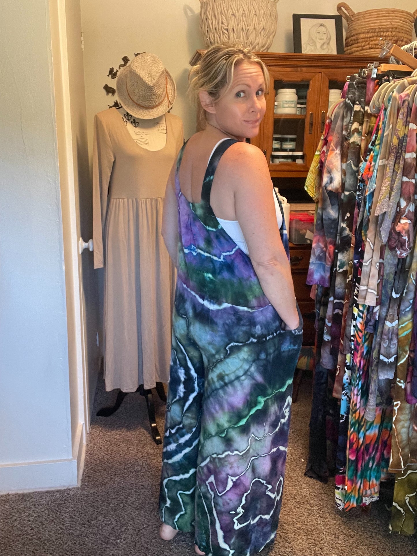 Large ‘Abalone’ Geode Overalls