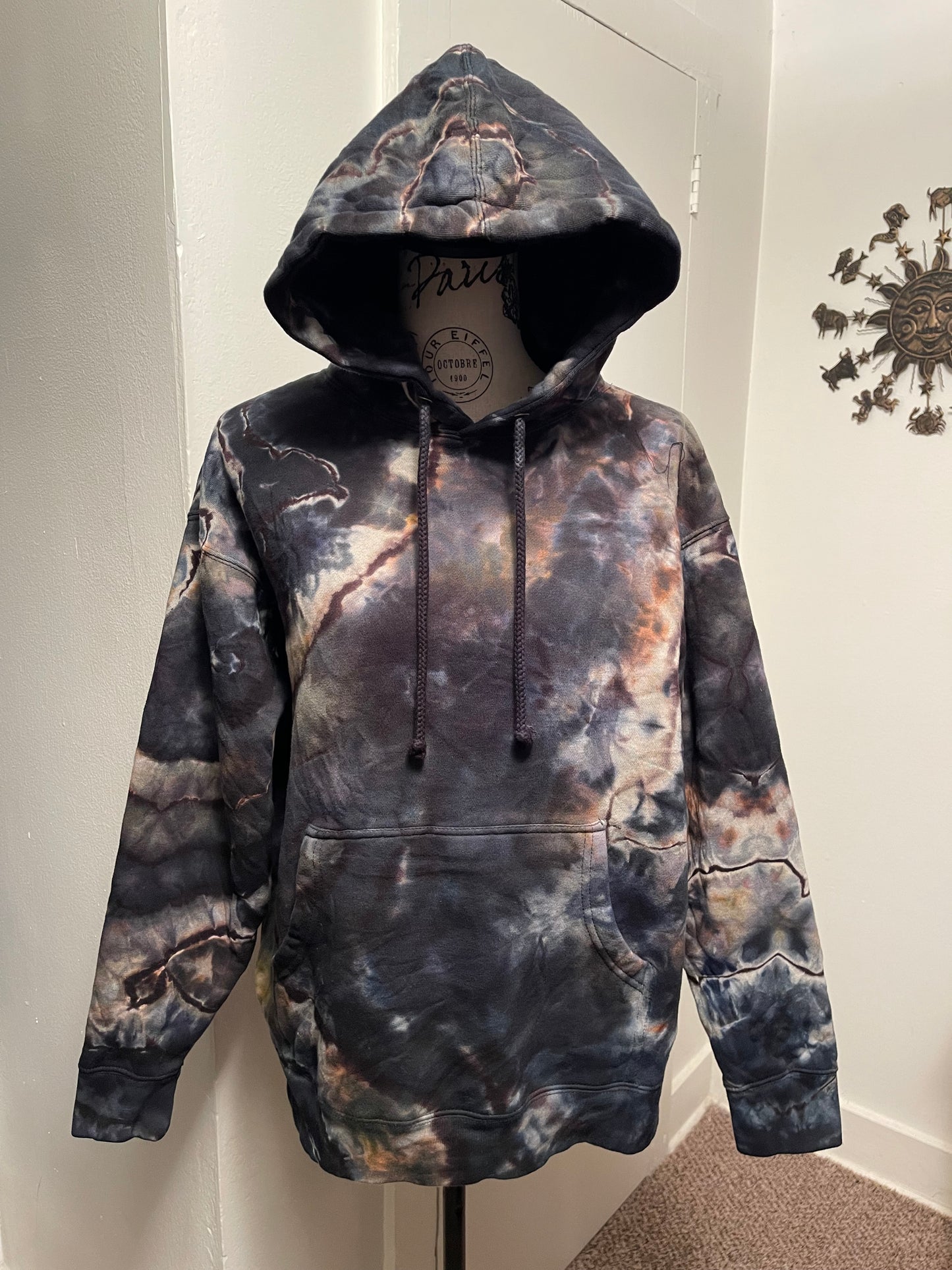 Large Unisex Reversed Geode Hoodie