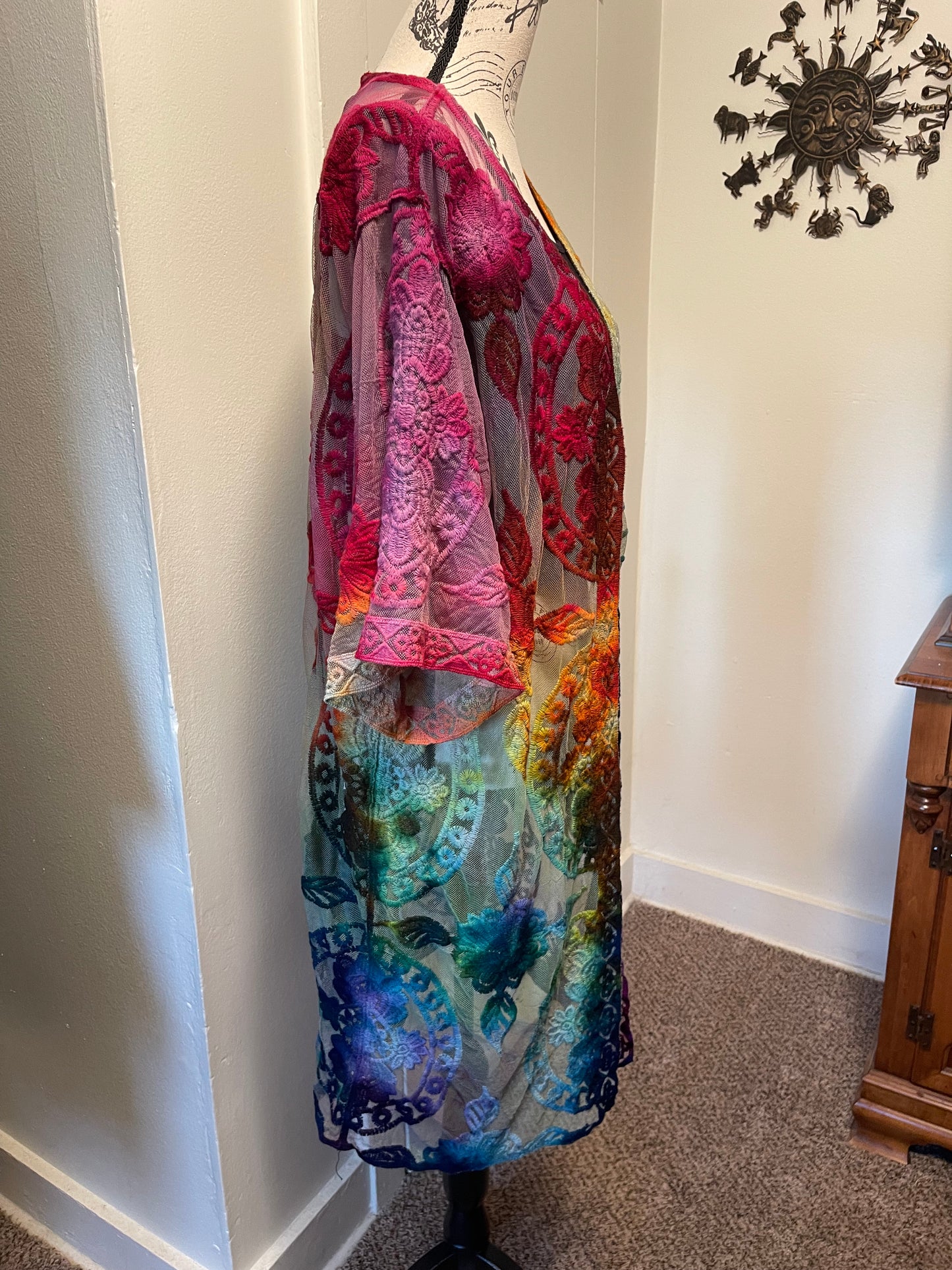 LG/XL Rainbow Lace Kimono