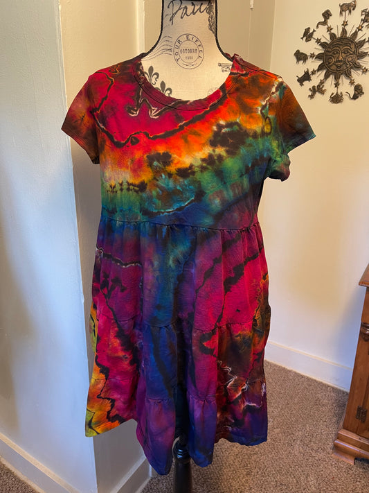 Medium Reversed Rainbow Babydoll Dress