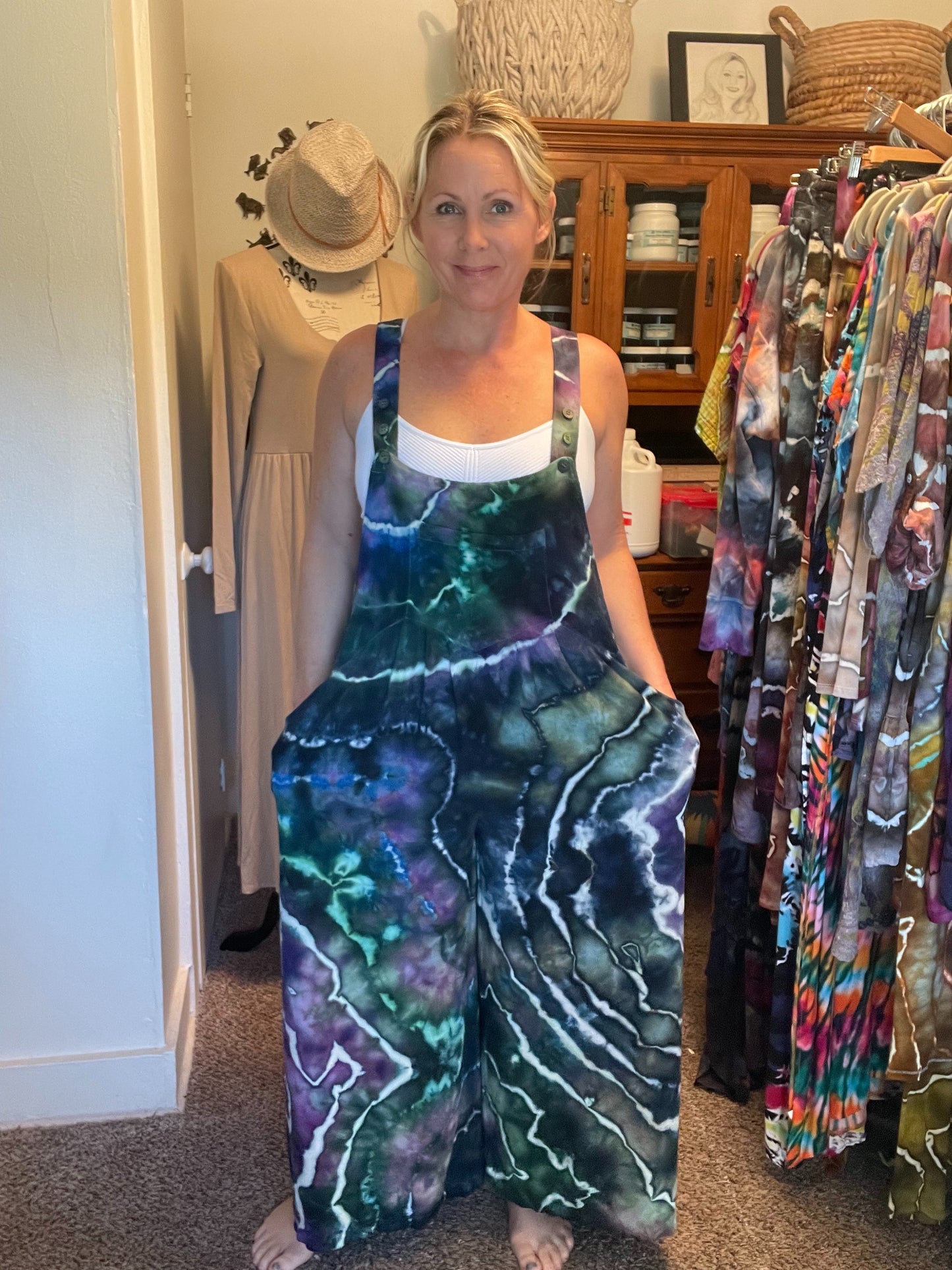 Large ‘Abalone’ Geode Overalls