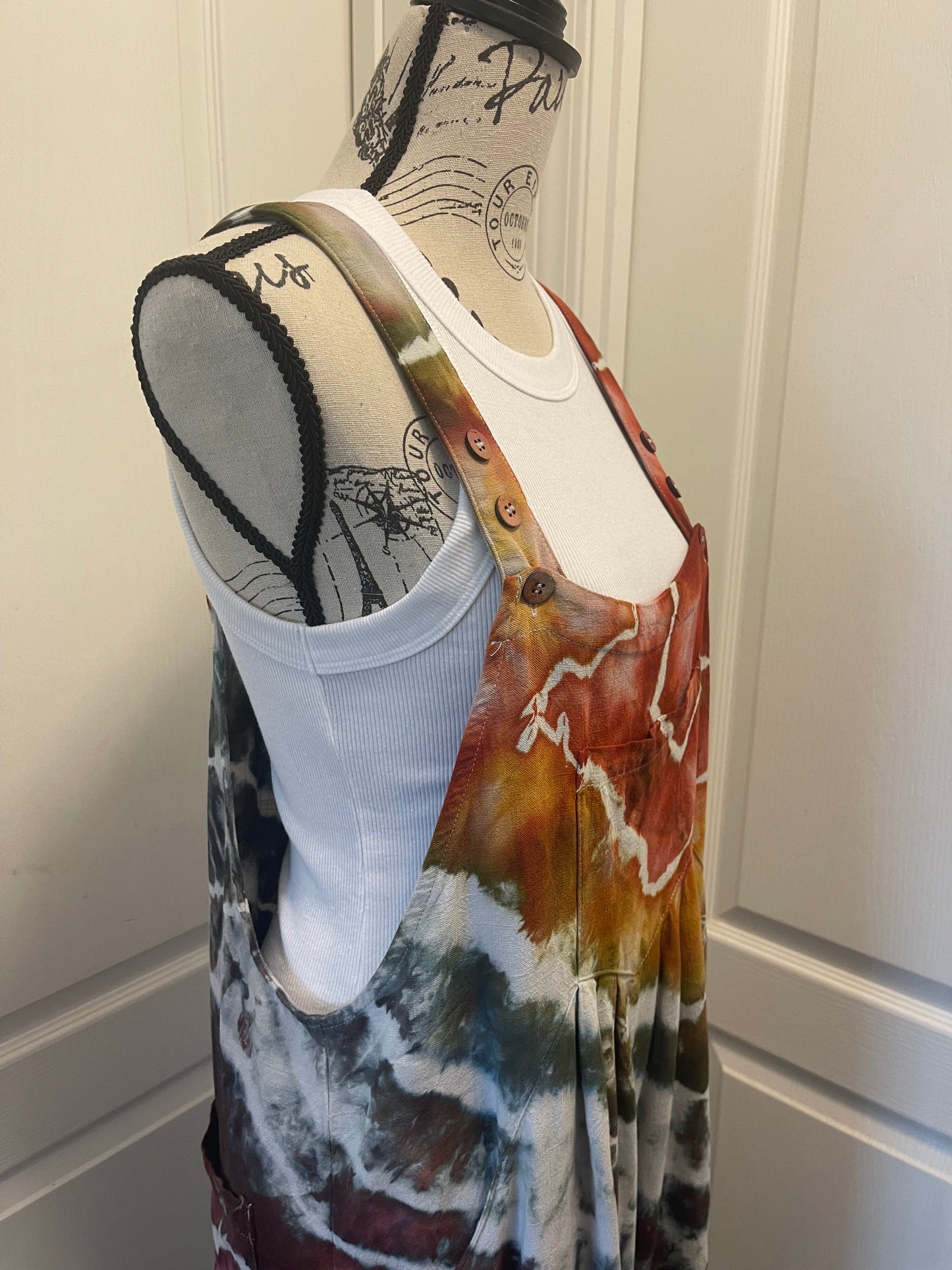 Small Earthy Rainbow Overalls