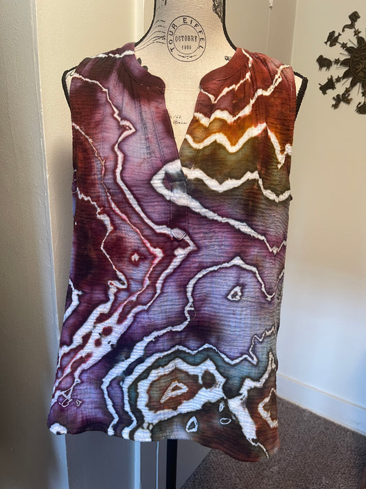 Large Earthy Rainbow Sleeveless Top