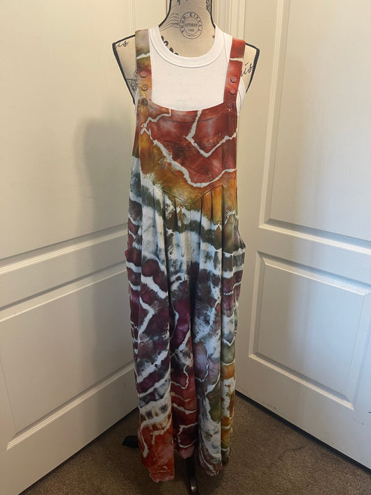 Small Earthy Rainbow Overalls