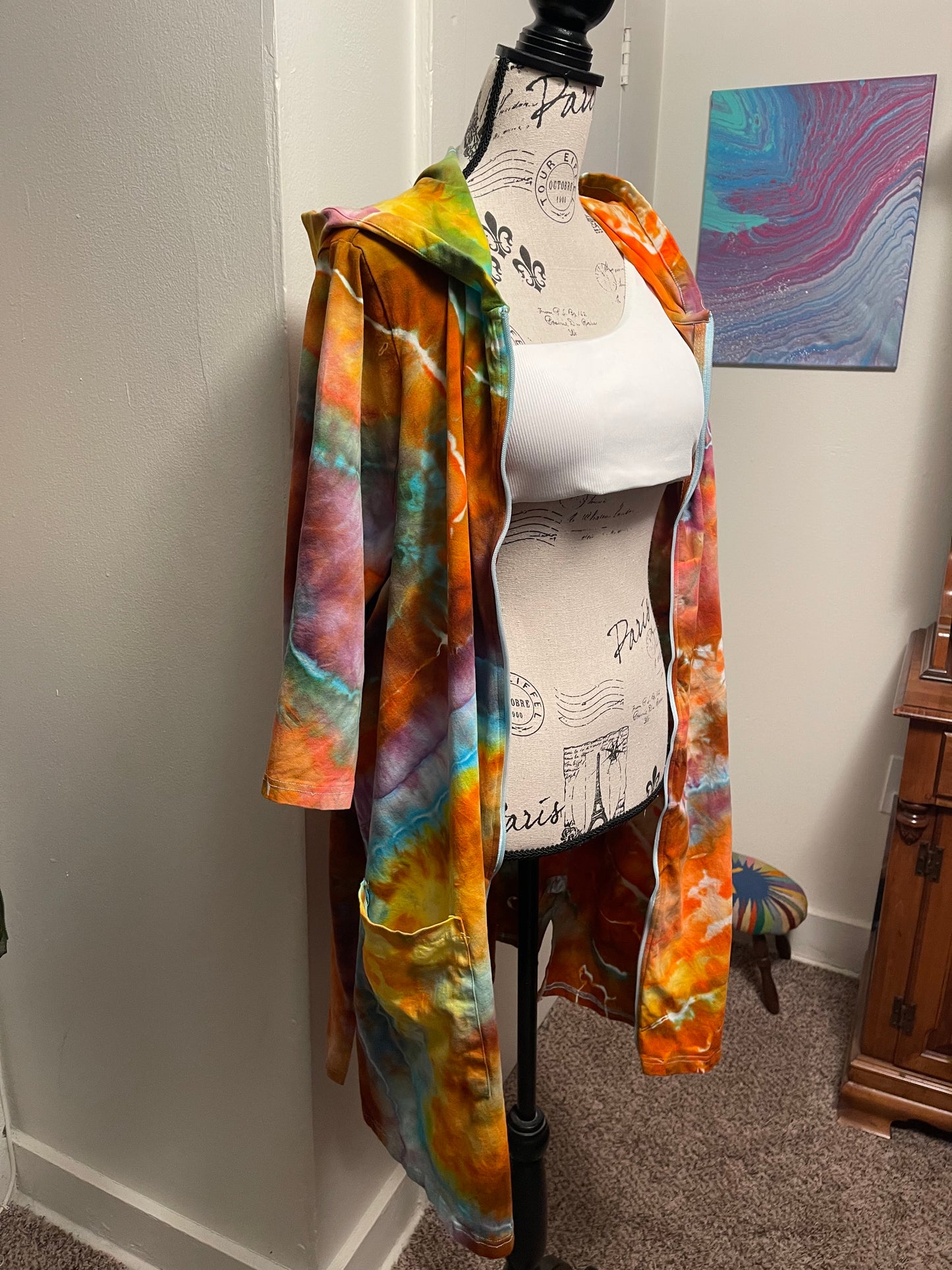2X Zip Up Swimsuit Cover