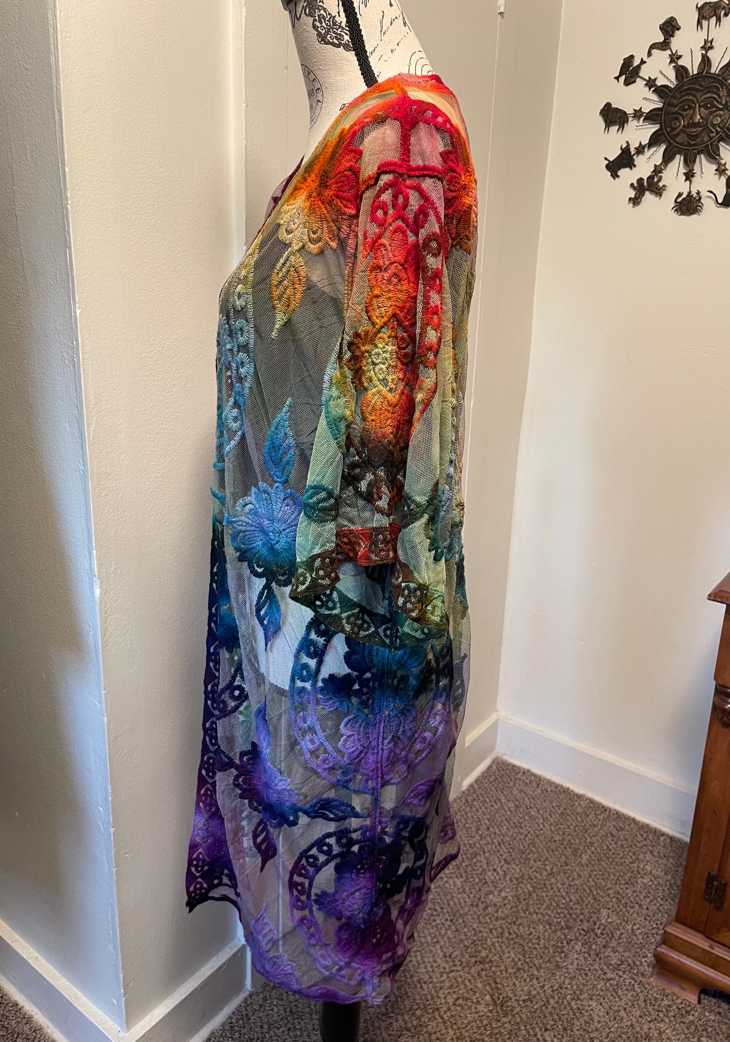 LG/XL Rainbow Lace Kimono
