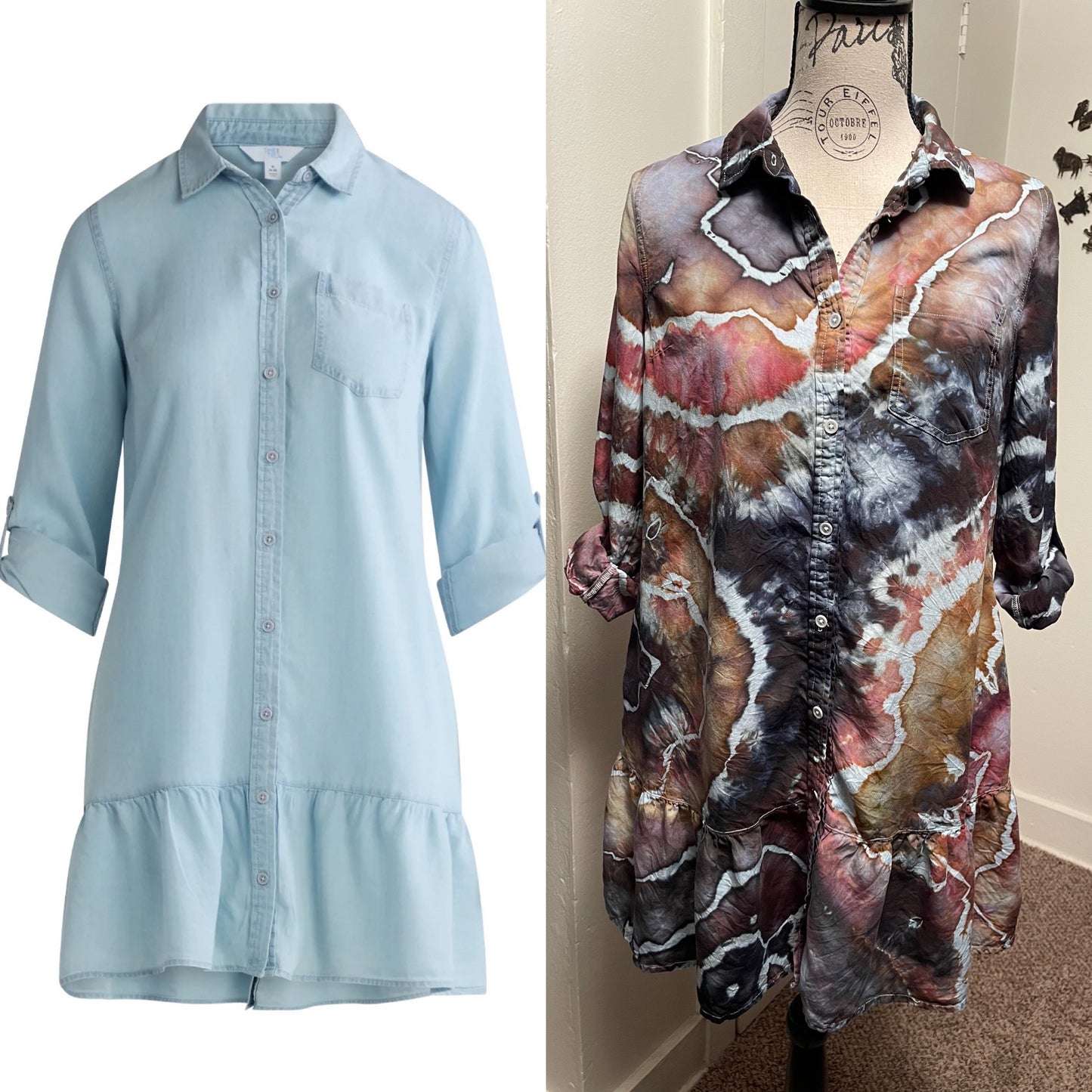 Mini Long Sleeve Shirt Dress