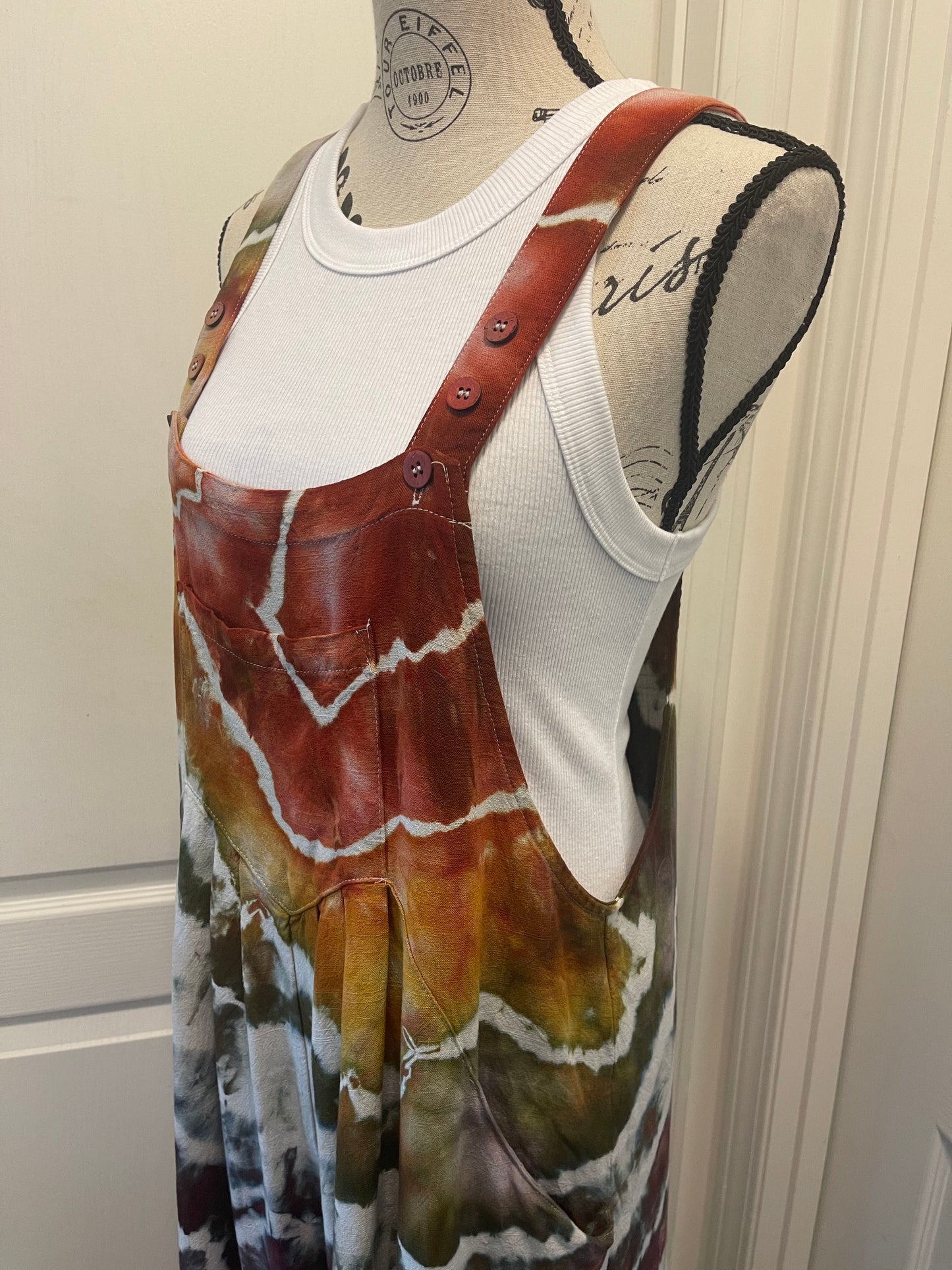 Small Earthy Rainbow Overalls