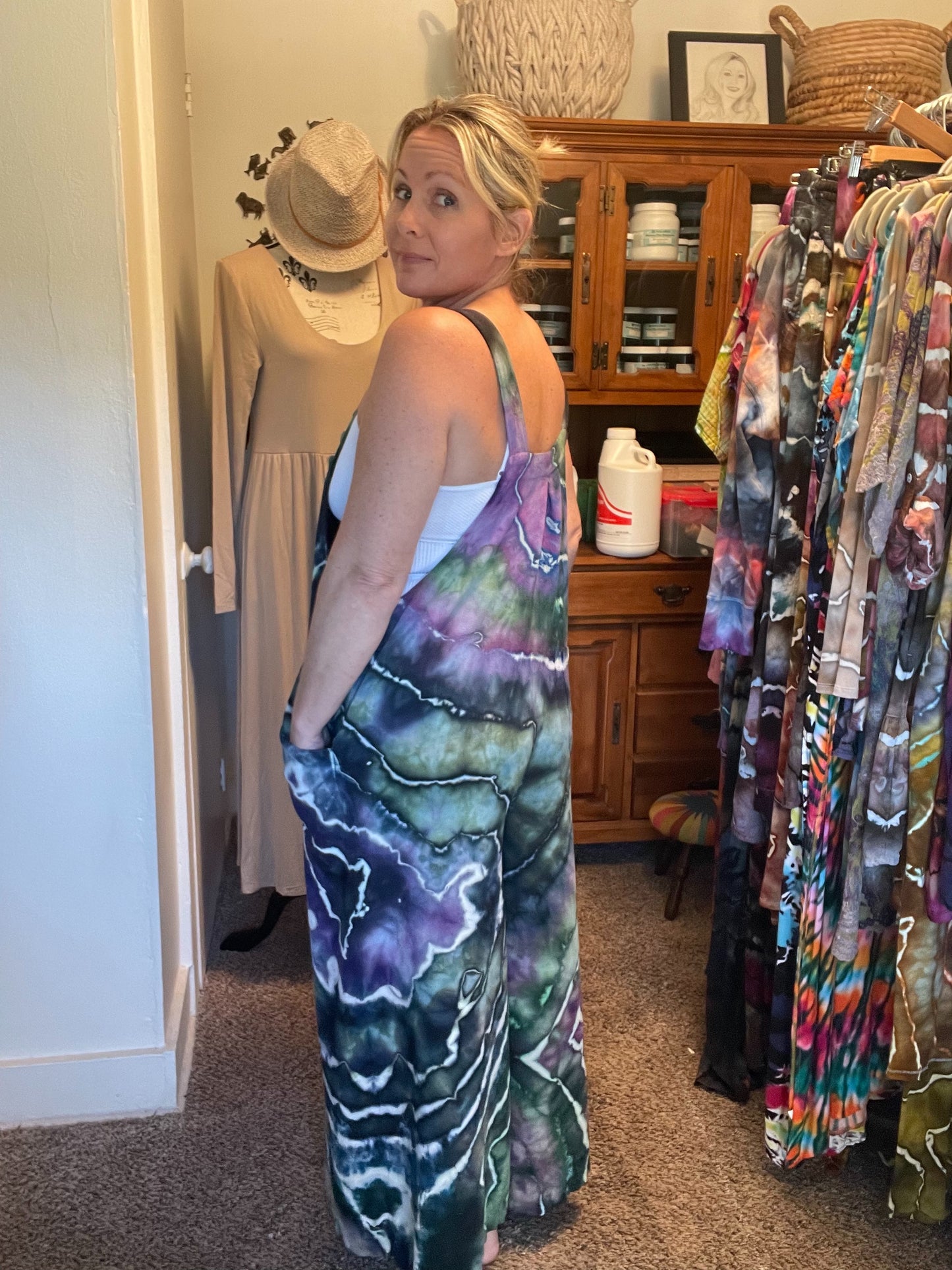 Large ‘Abalone’ Geode Overalls